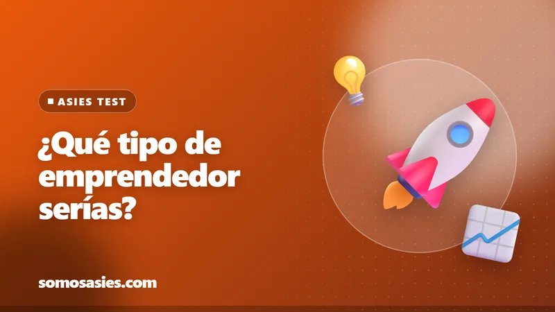 Ilustración de un cohete, un foco y una gráfica en ascenso